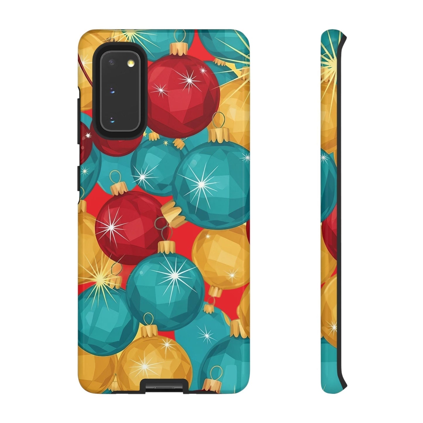 Samsung phone case with colorful Christmas tree bulb design, protective and impact-resistant Holiday Bulb Samsung Case