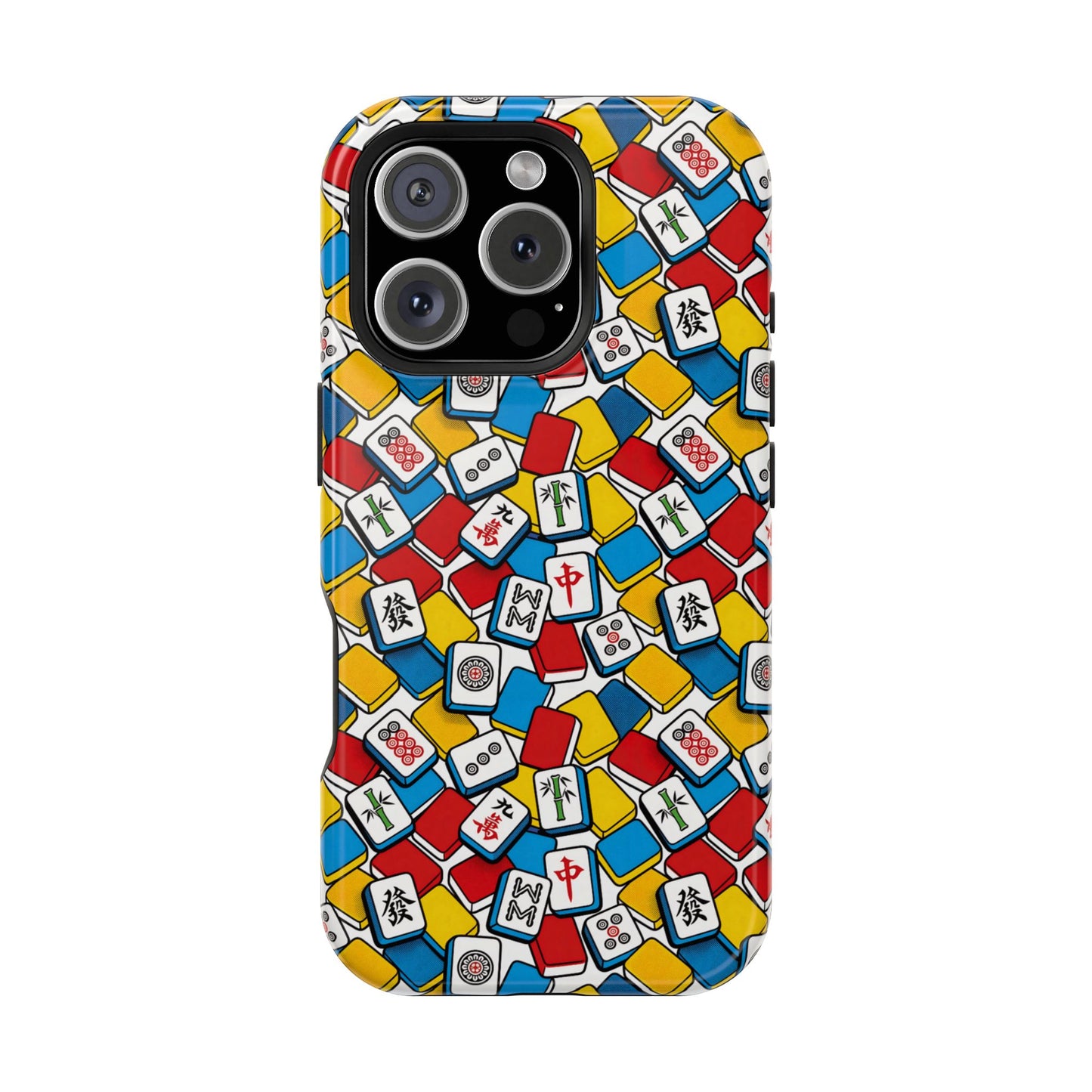 Mahjong-Inspired Vibrant iPhone Case — Magnetic Impact-Resistant