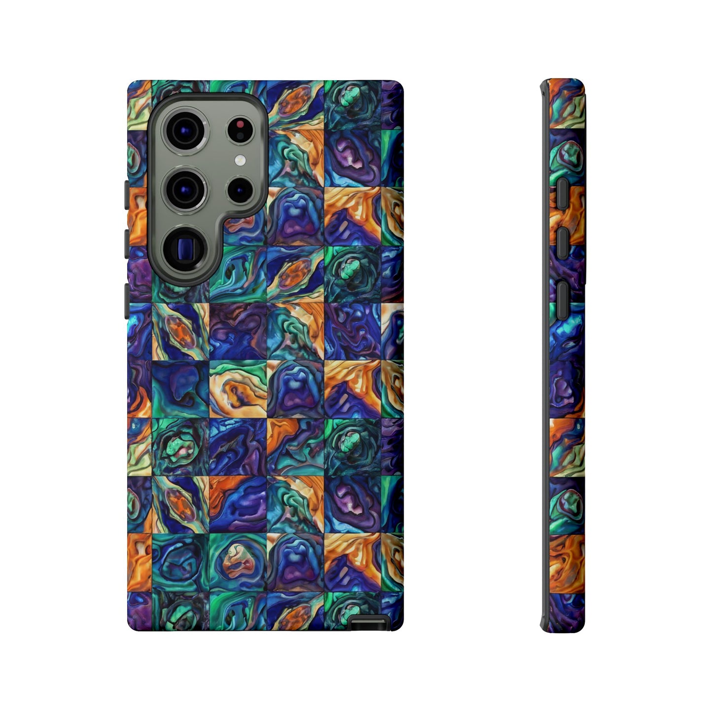 Abstract Purple & Green Sea Scape Samsung Phone Tough Case