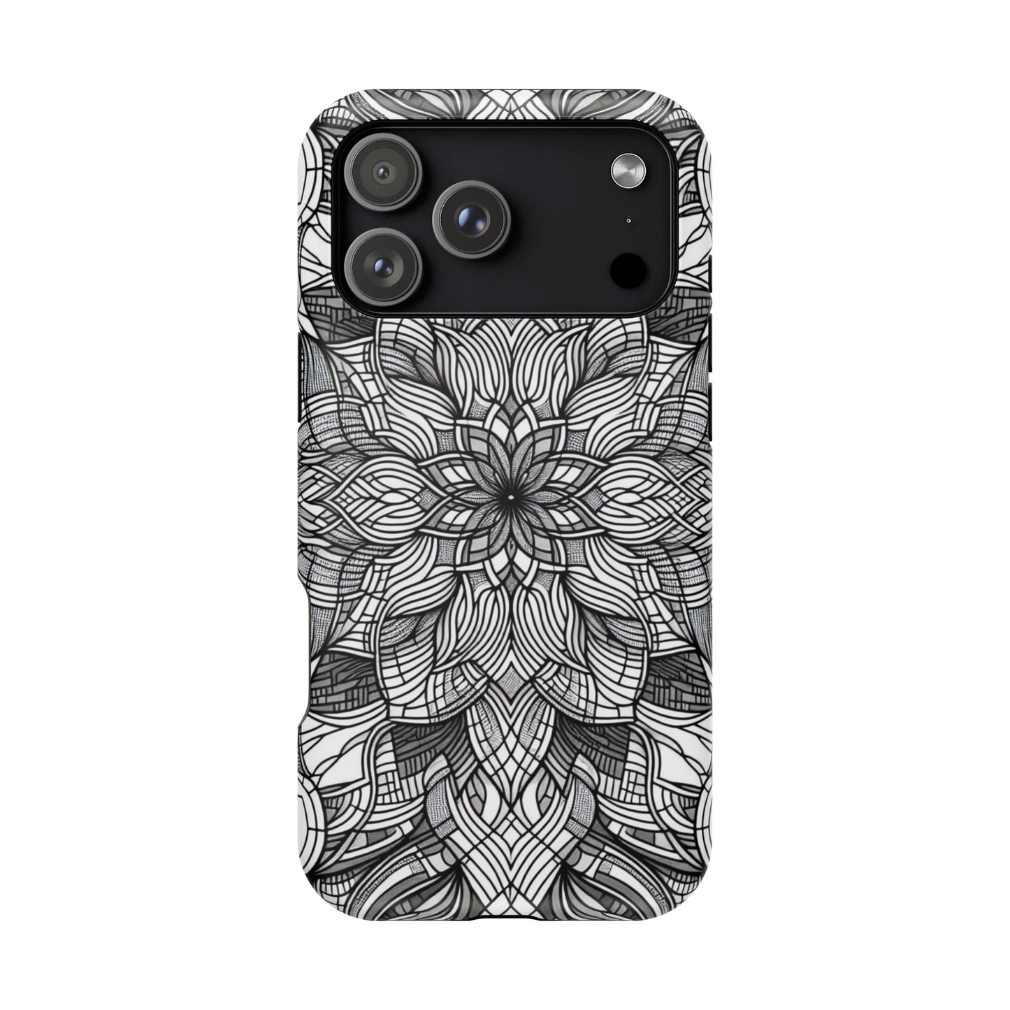 Black and White Art Explosion iPhone Tough Case