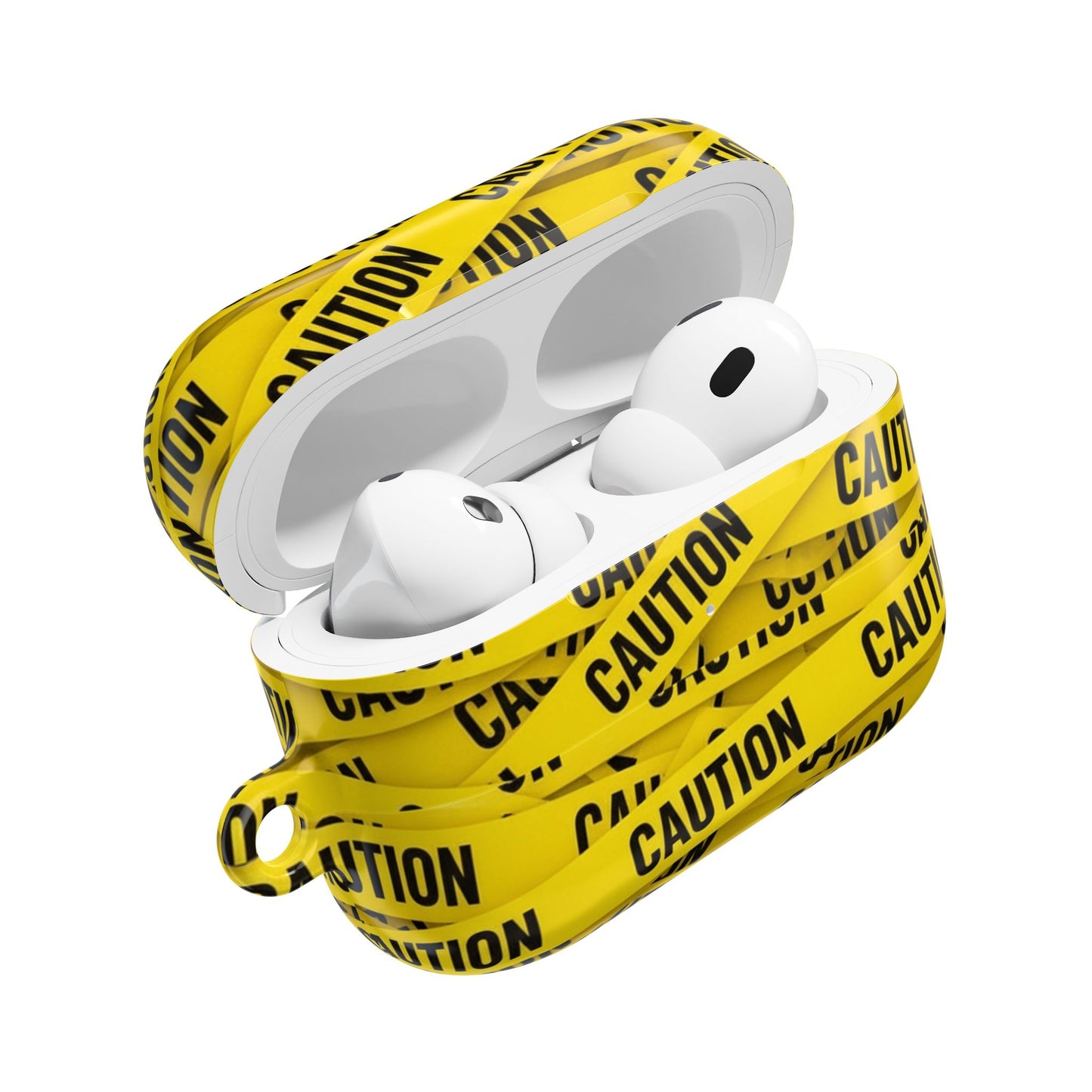 Caution Tape Covered AirPod Case