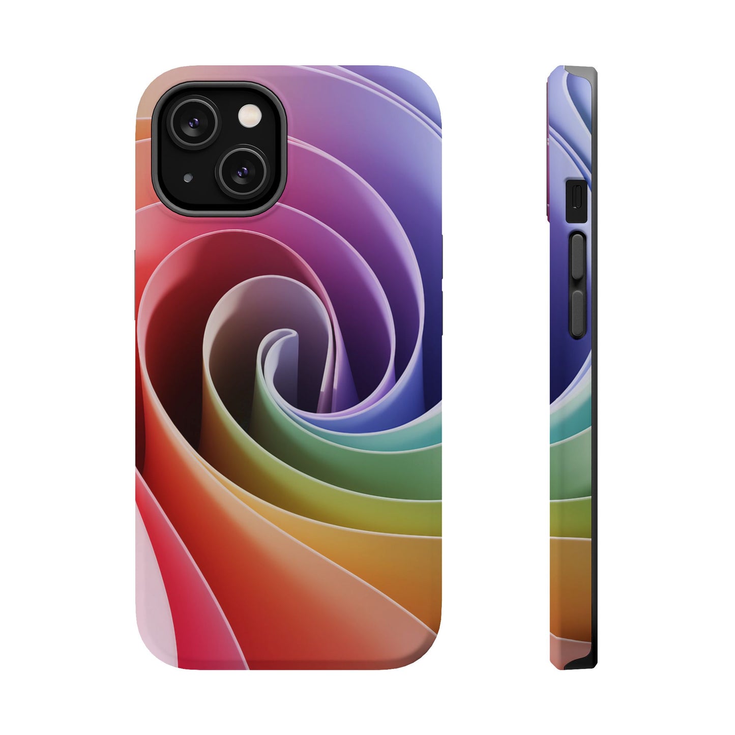 Twisted Rainbow Swirl Design iPhone Tough Case