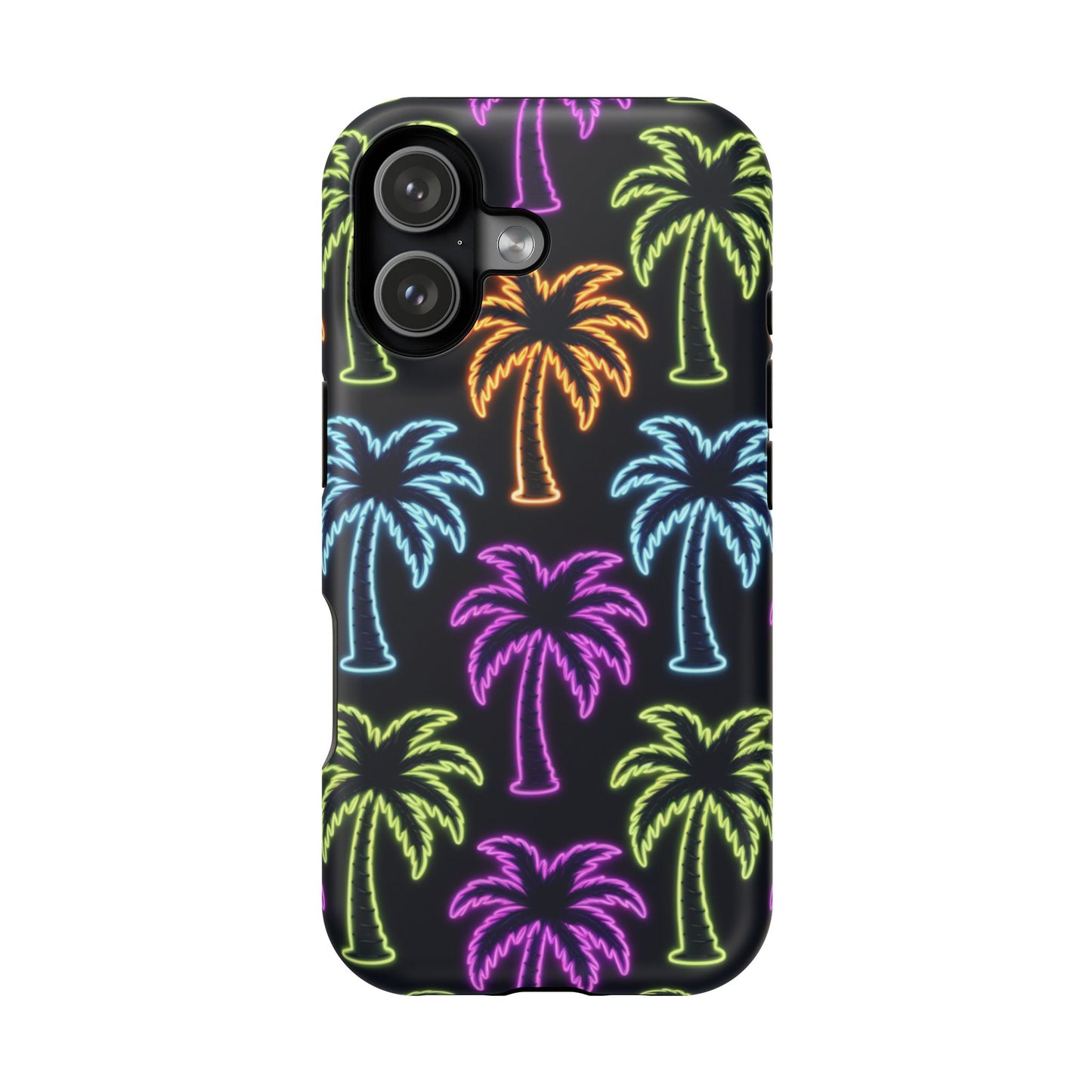 Neon Palm Tree iPhone Tough Case