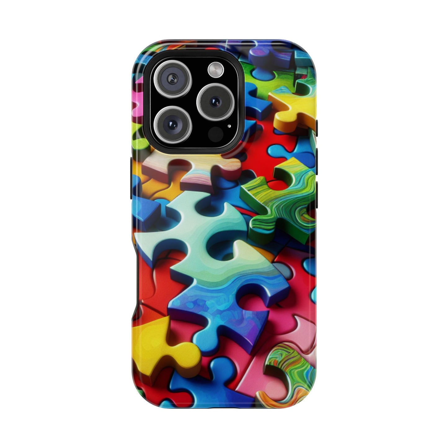 Rainbow Puzzle iPhone Tough Case