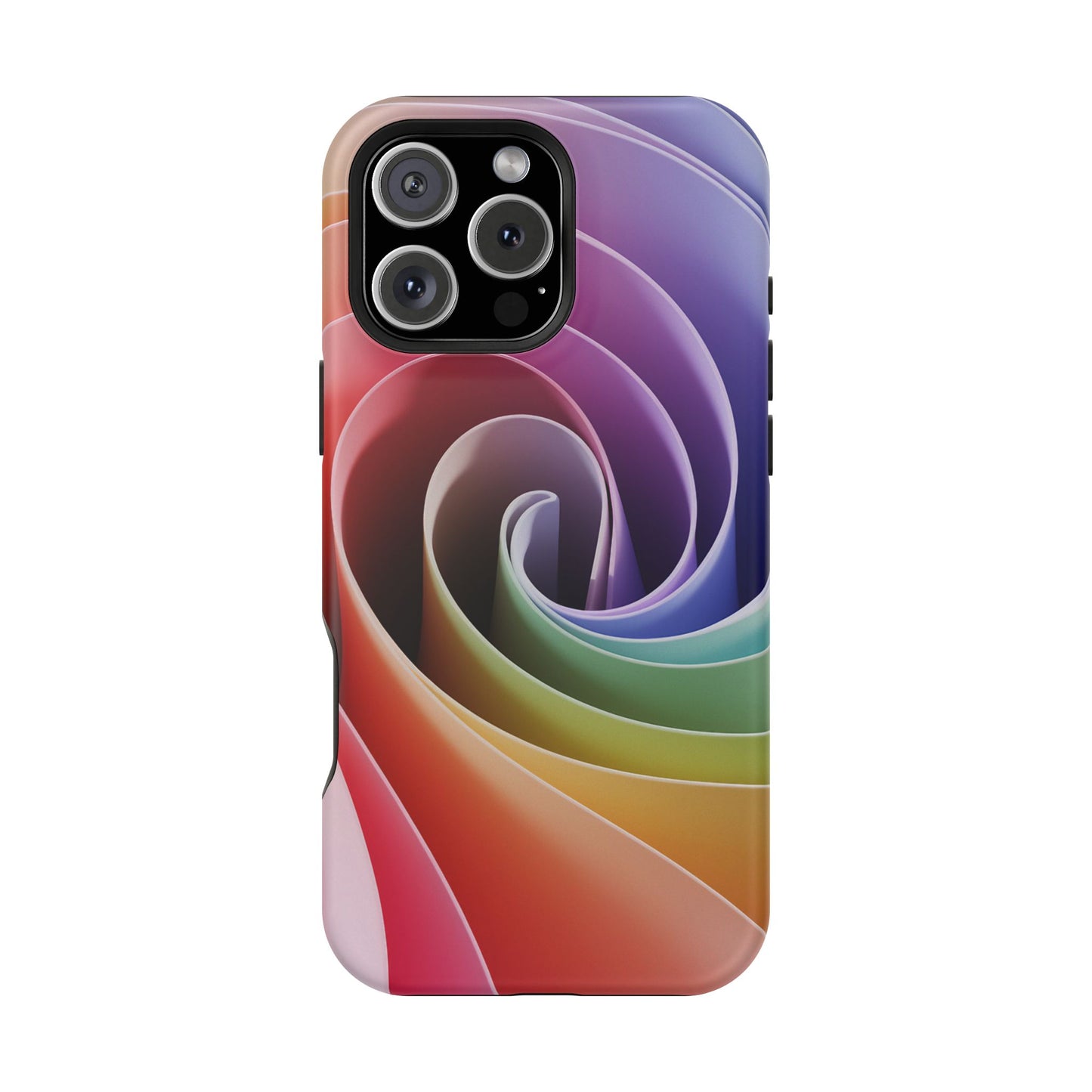 Twisted Rainbow Swirl Design iPhone Tough Case