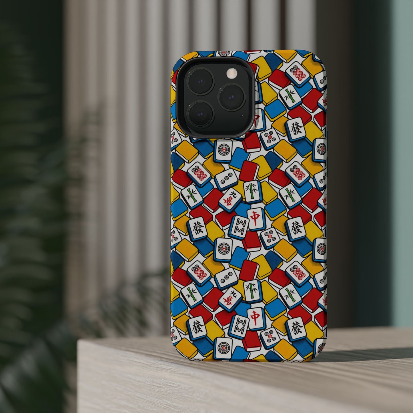 Mahjong-Inspired Vibrant iPhone Case — Magnetic Impact-Resistant