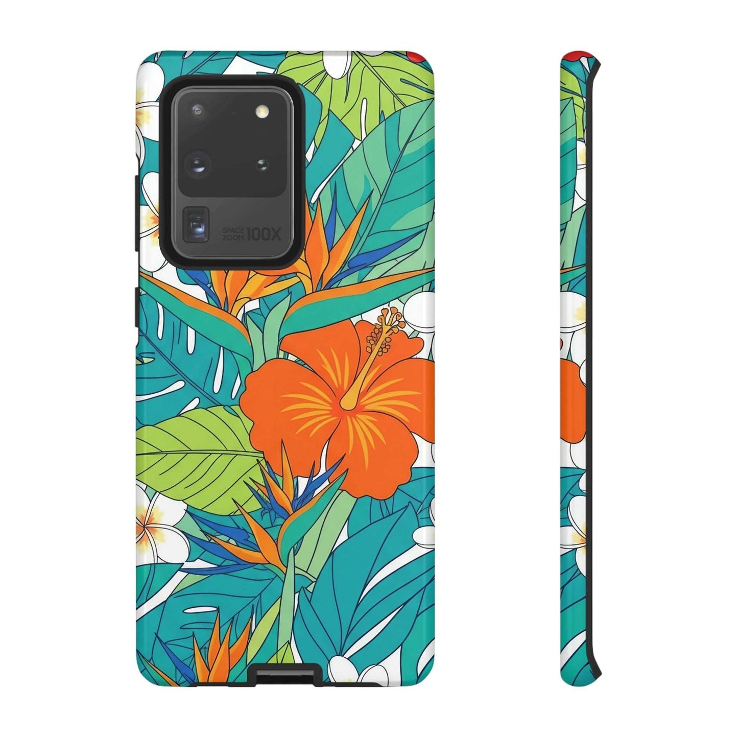 Vibrant Floral Samsung Case with colorful tropical flower design and durable protective cover for Samsung phone