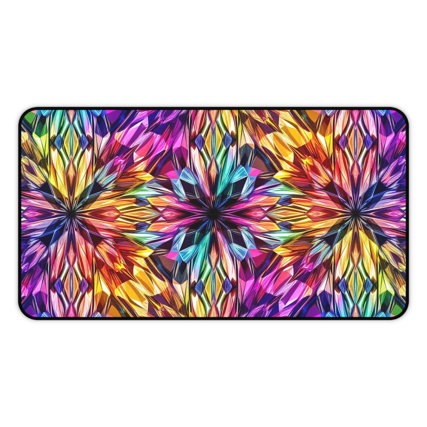 Rainbow Starbust Design Desk Mat