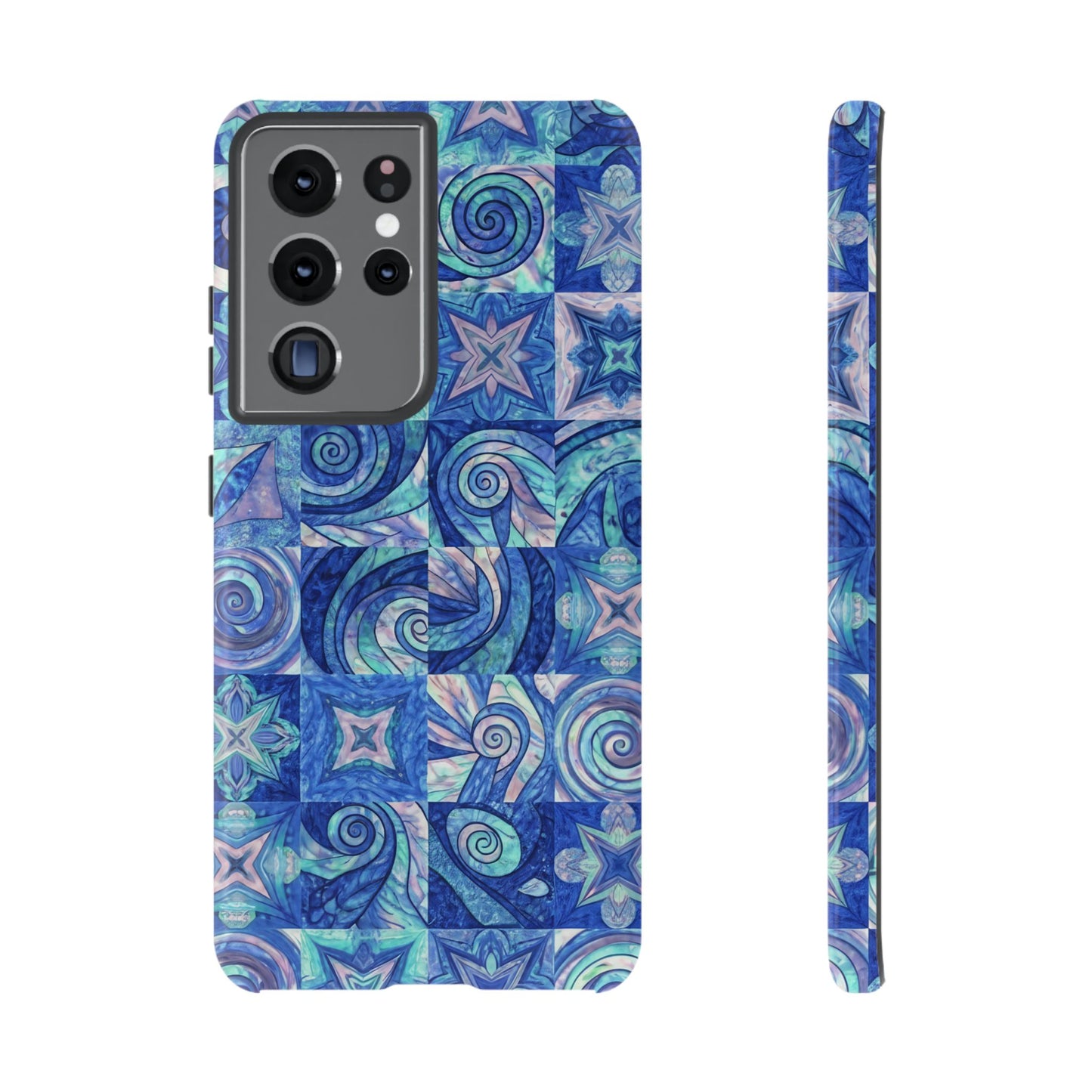 Sea Blue Abstract Samsung Tough Phone Case