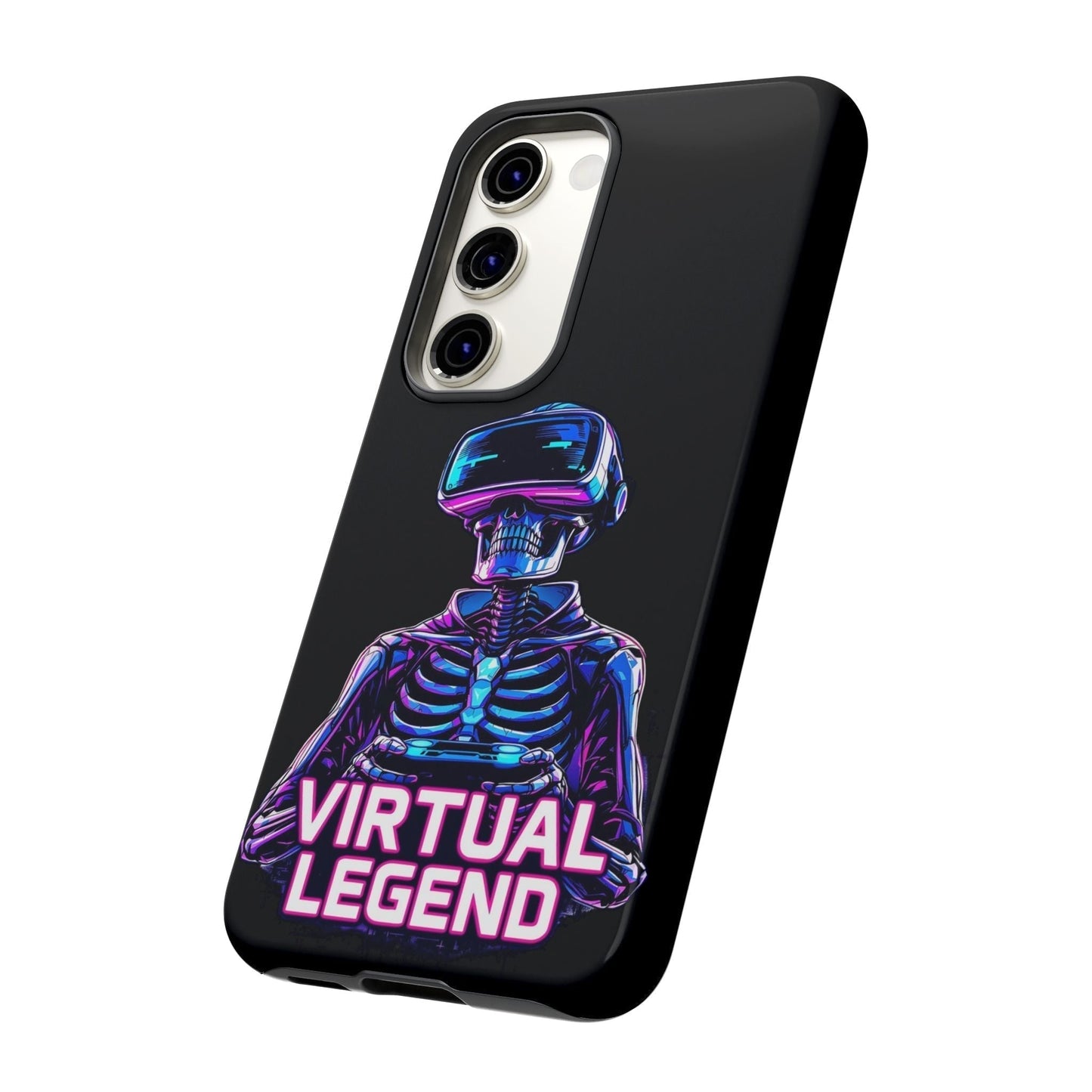 Samsung Tough Case with Virtual Legend Gamer neon skeleton design for durable phone protection