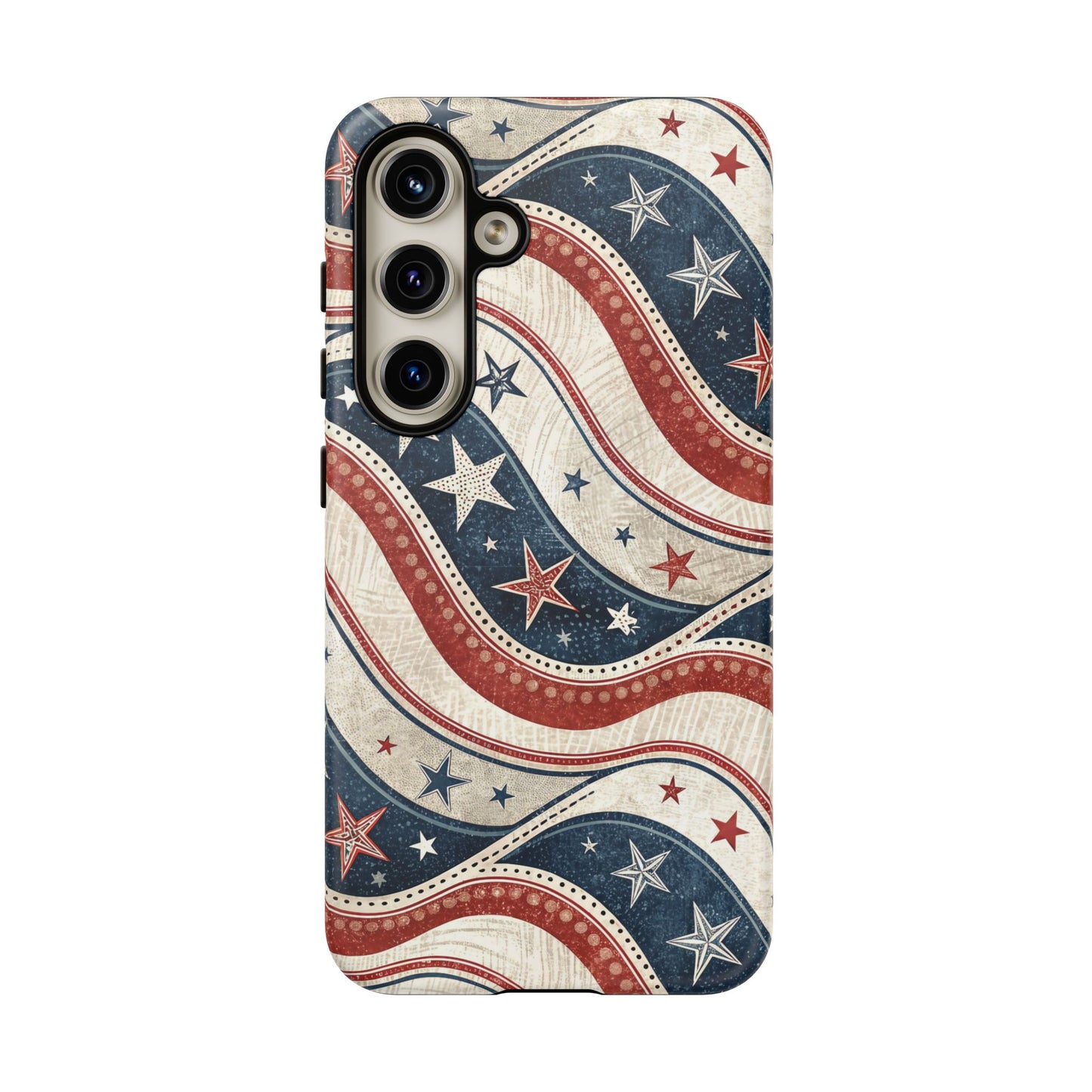 Vintage Patriotic Inspired Ribbon Samsung Phone Case