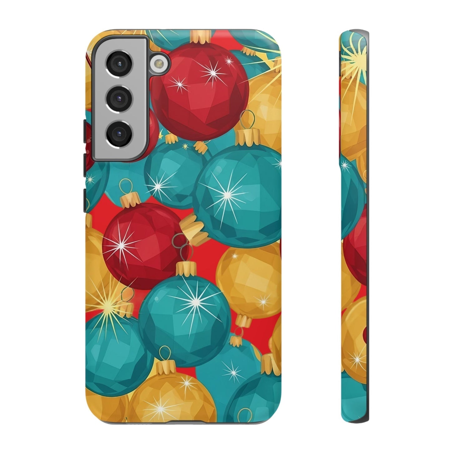 Samsung Tough Case with colorful holiday bulb design for festive phone protection