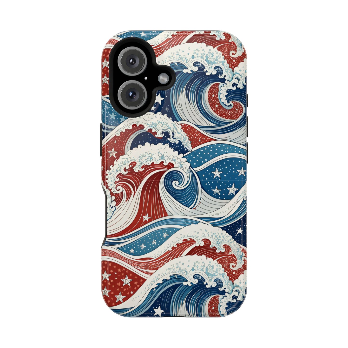 Patriotic Waves Design iPhone Tough Case