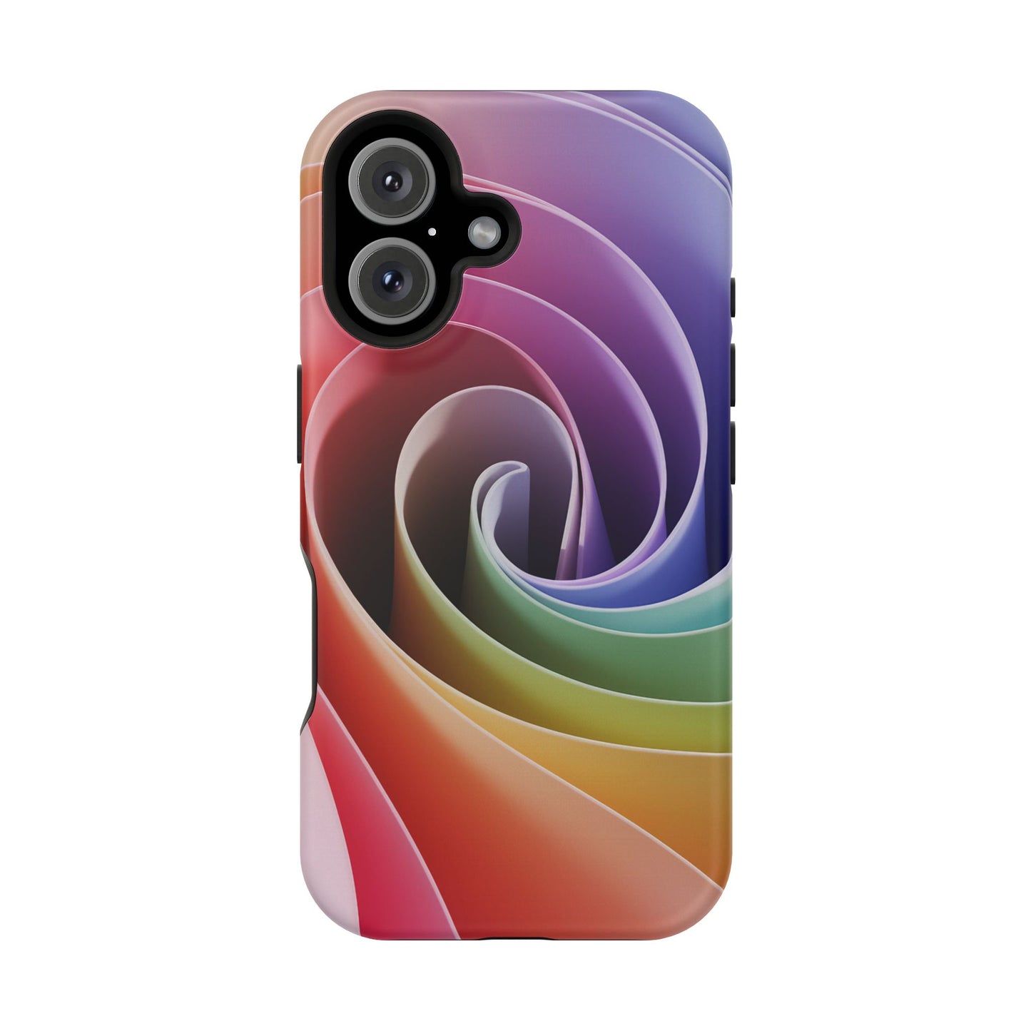 Twisted Rainbow Swirl Design iPhone Tough Case