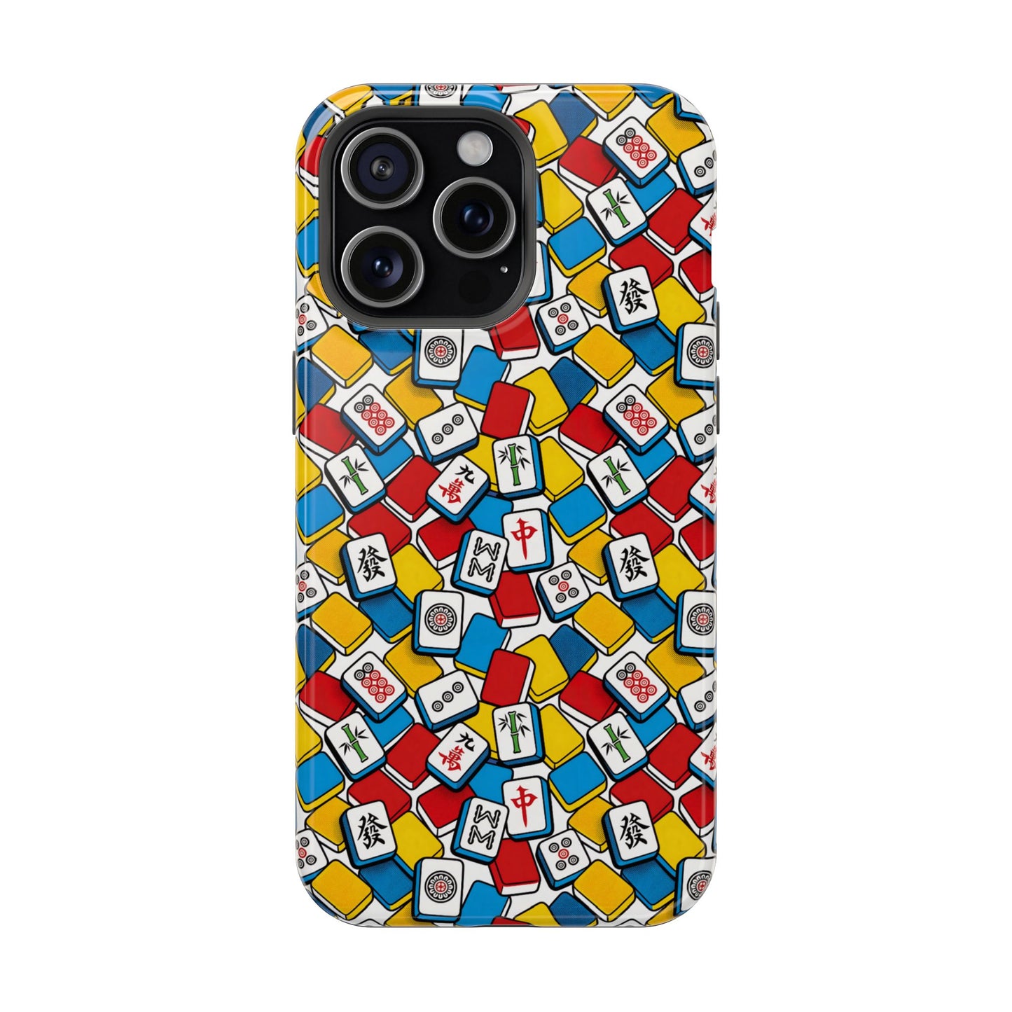 Mahjong-Inspired Vibrant iPhone Case — Magnetic Impact-Resistant