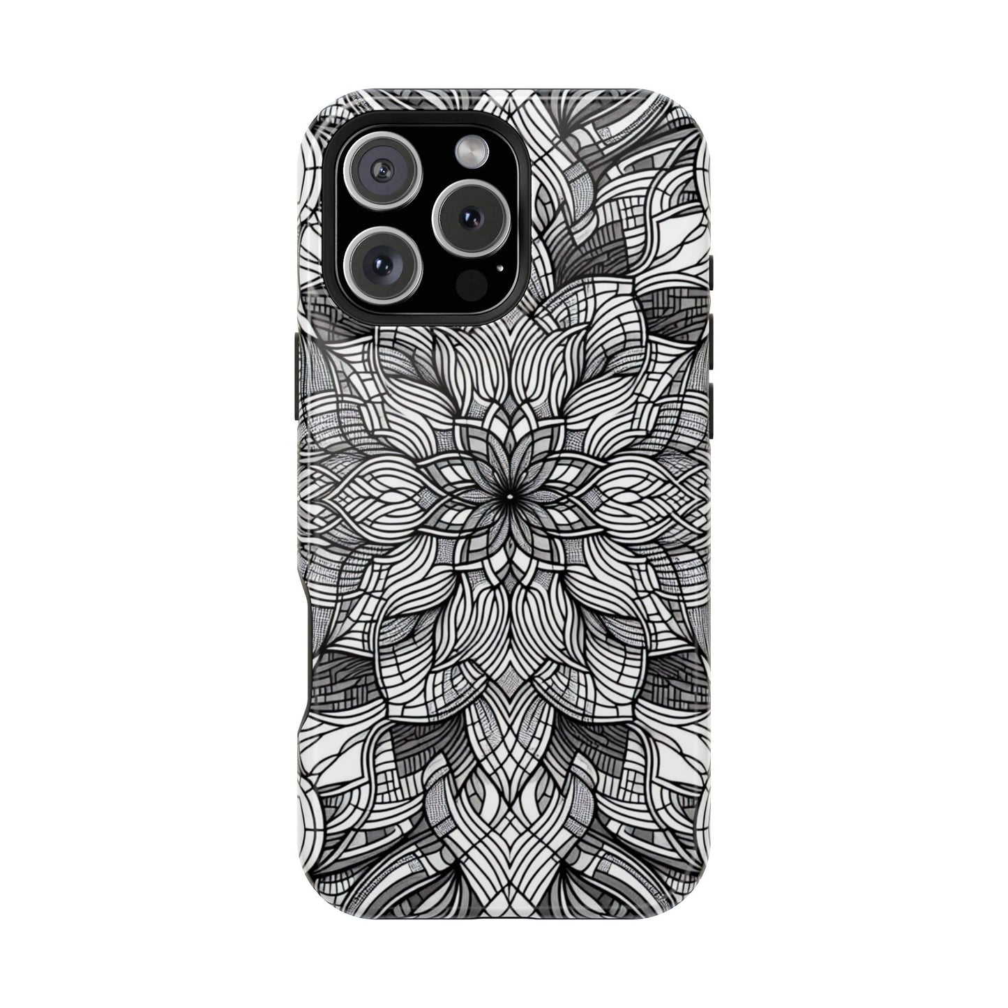 Black and White Art Explosion iPhone Tough Case