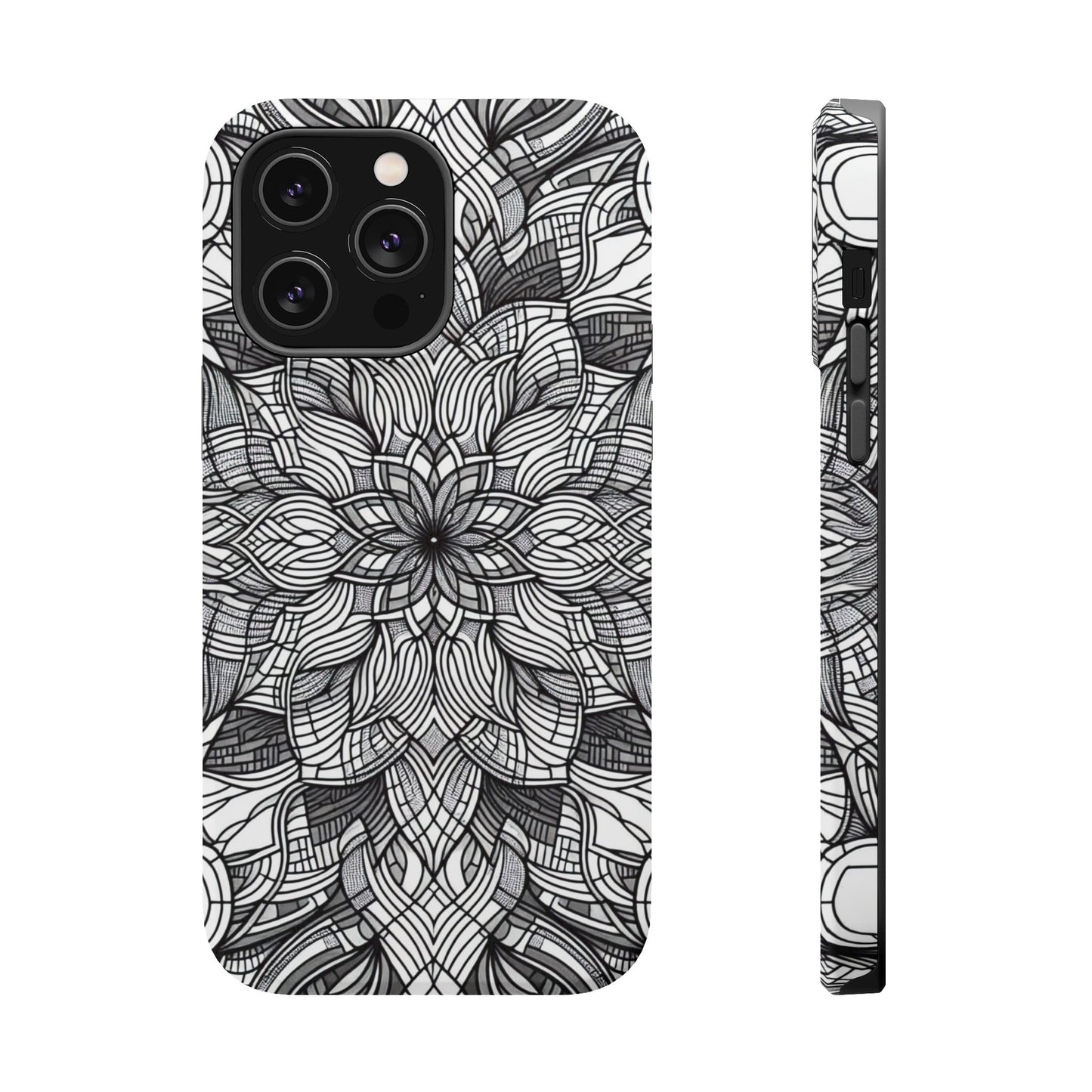 Black and White Art Explosion iPhone Tough Case