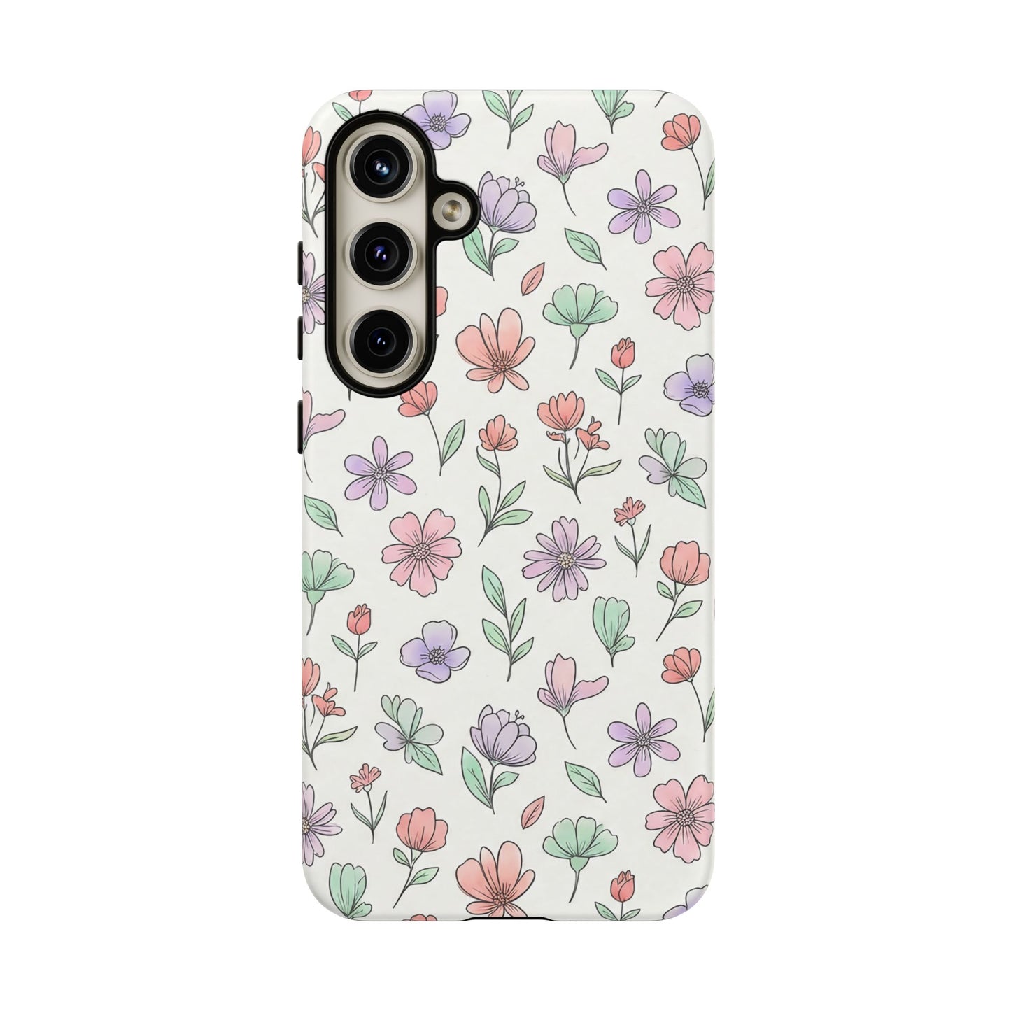 Floral Tough Cases — Artistic Flower Samsung Phone Case