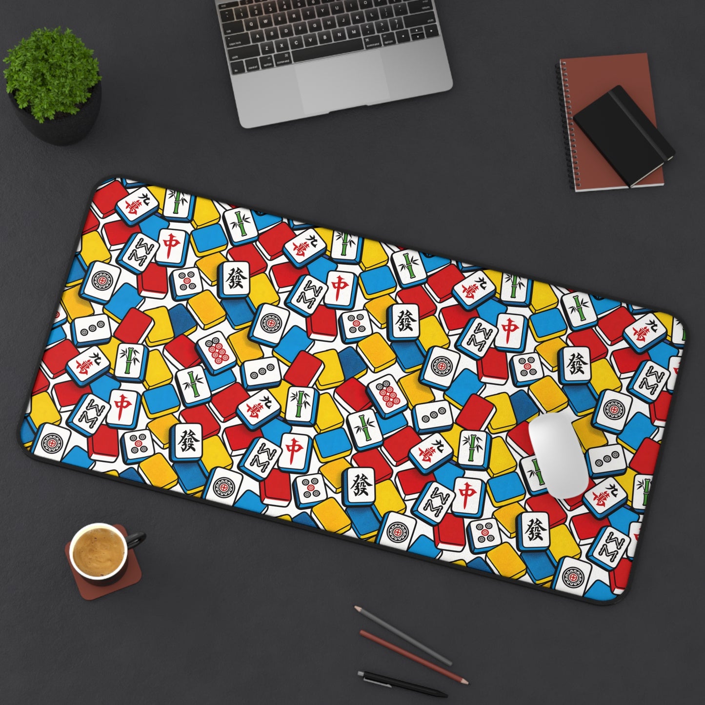Vibrant Mahjong Desk Mat – Colorful Gaming & Workspace Mat