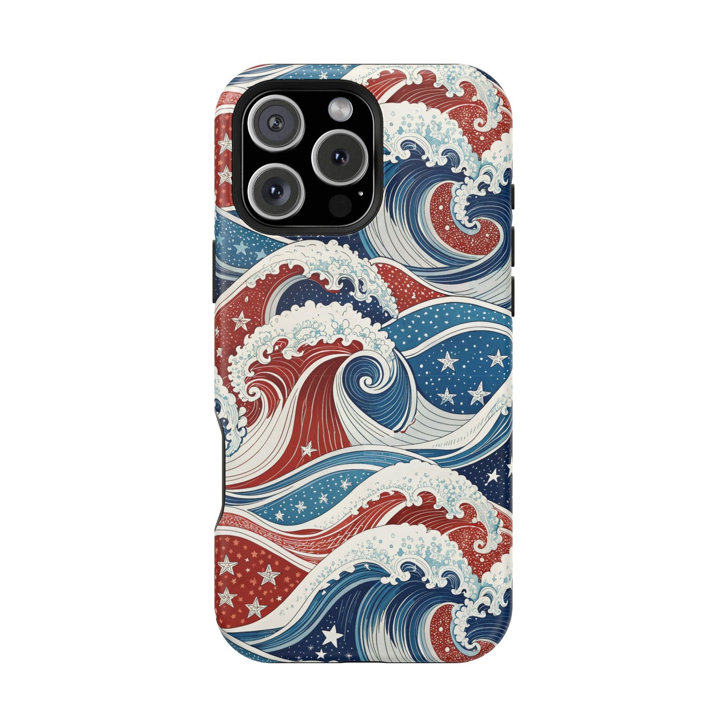Patriotic Waves Design iPhone Tough Case