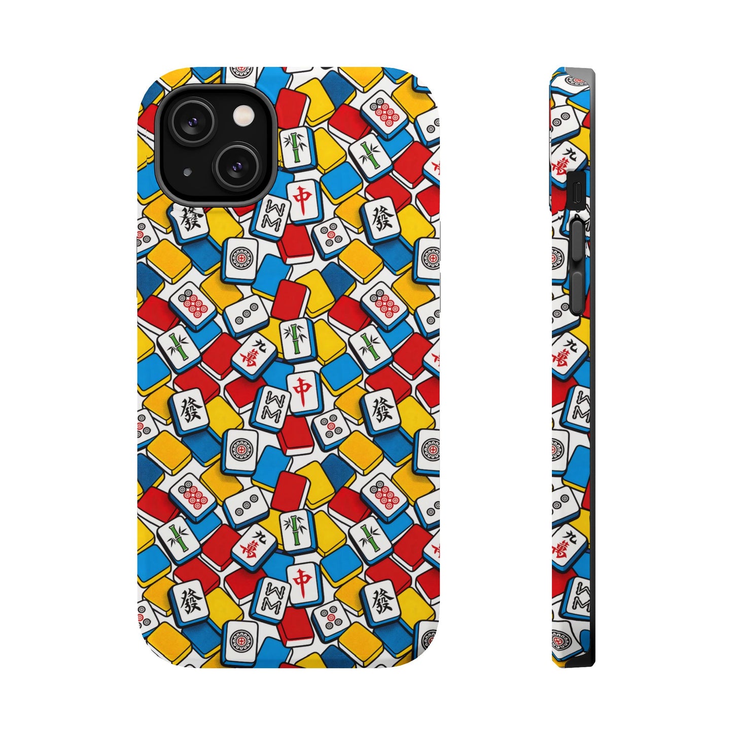 Mahjong-Inspired Vibrant iPhone Case — Magnetic Impact-Resistant