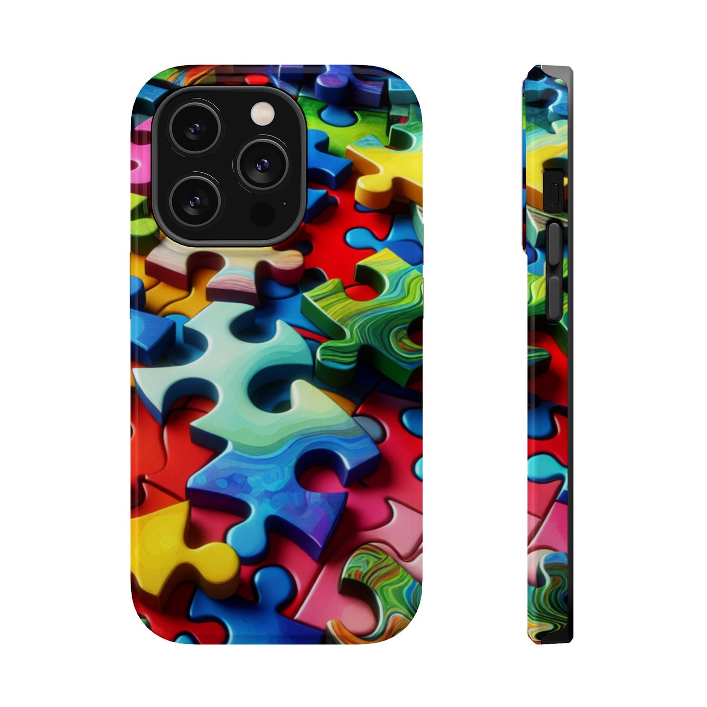 Rainbow Puzzle iPhone Tough Case