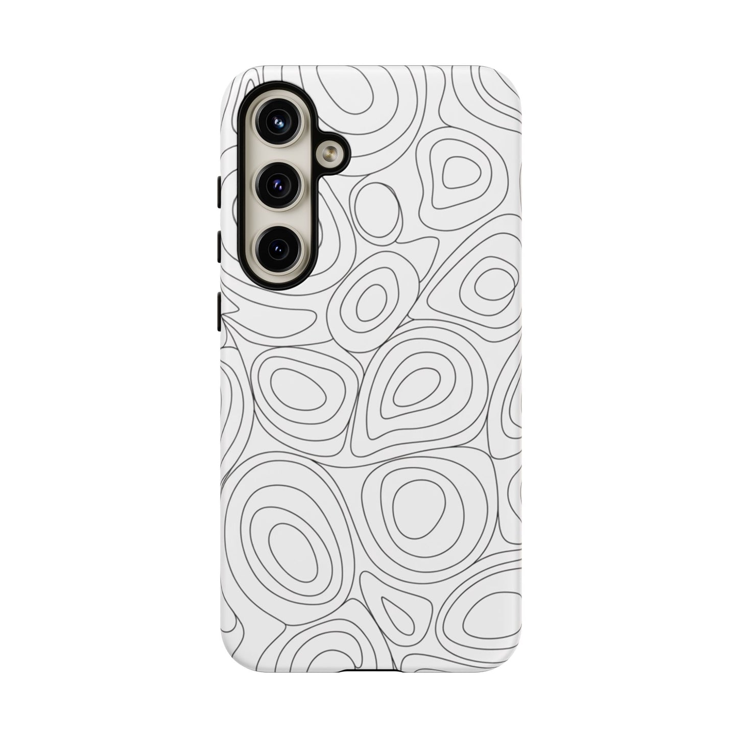 Black and White Abstract Circle Design Samsung Case