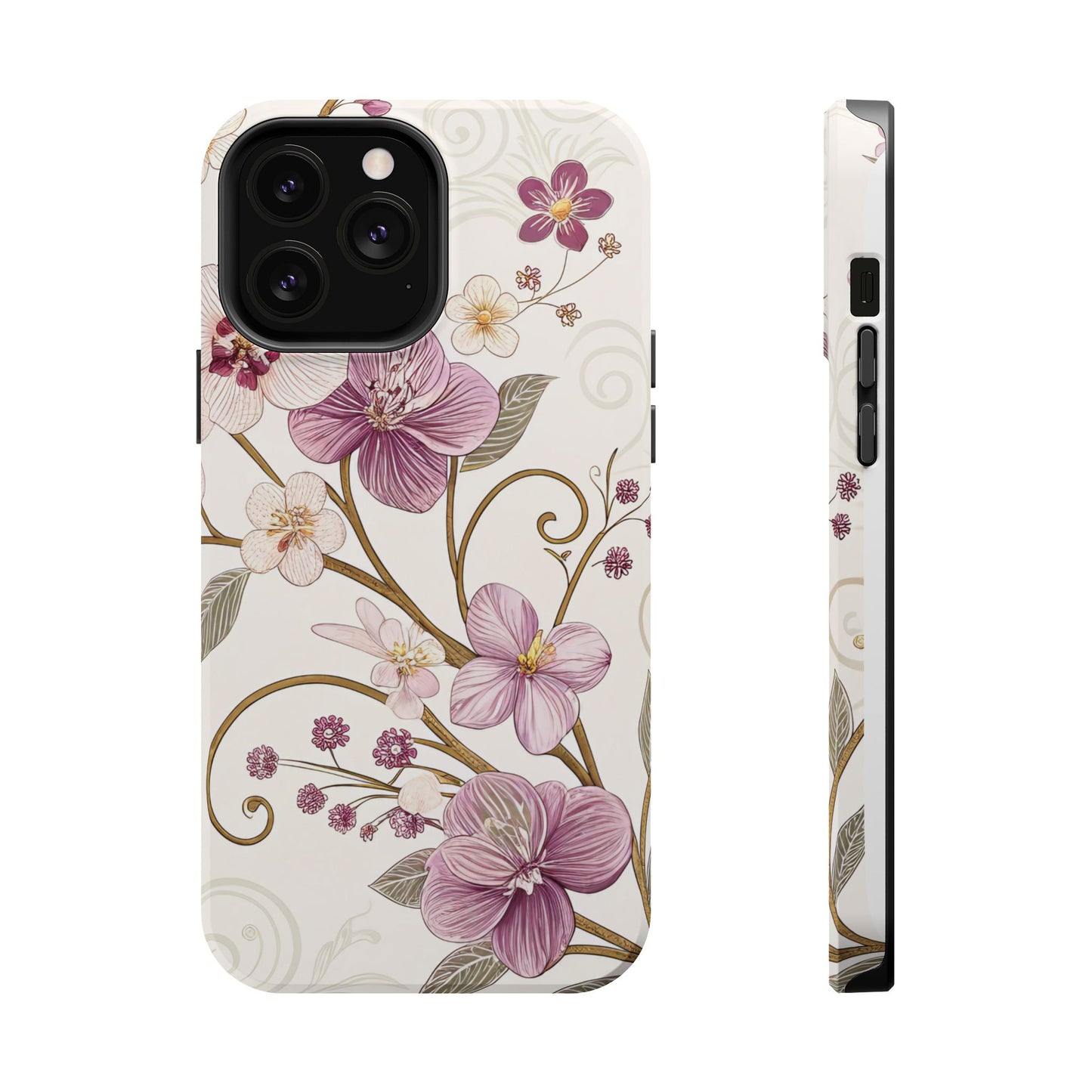Purple Flower Design iPhone Tough Case