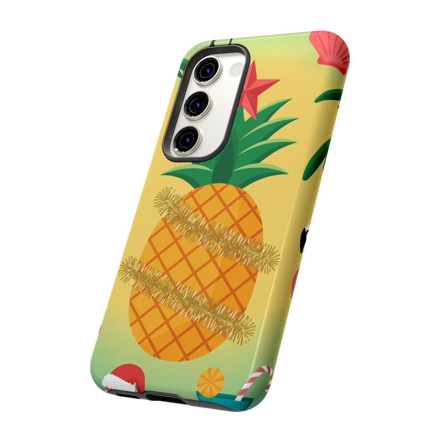 Samsung Christmas Pineapple phone case with festive tropical design and durable protection