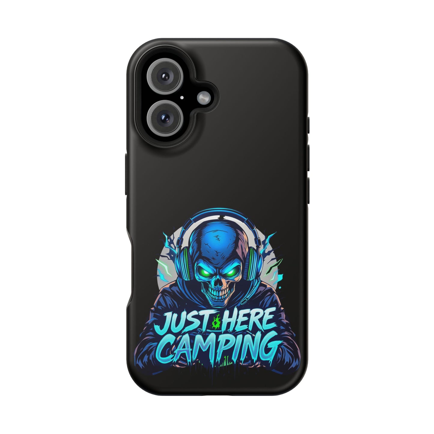 Just Here Camping Gamer iPhone Case – Durable Protective MagSafe Cover