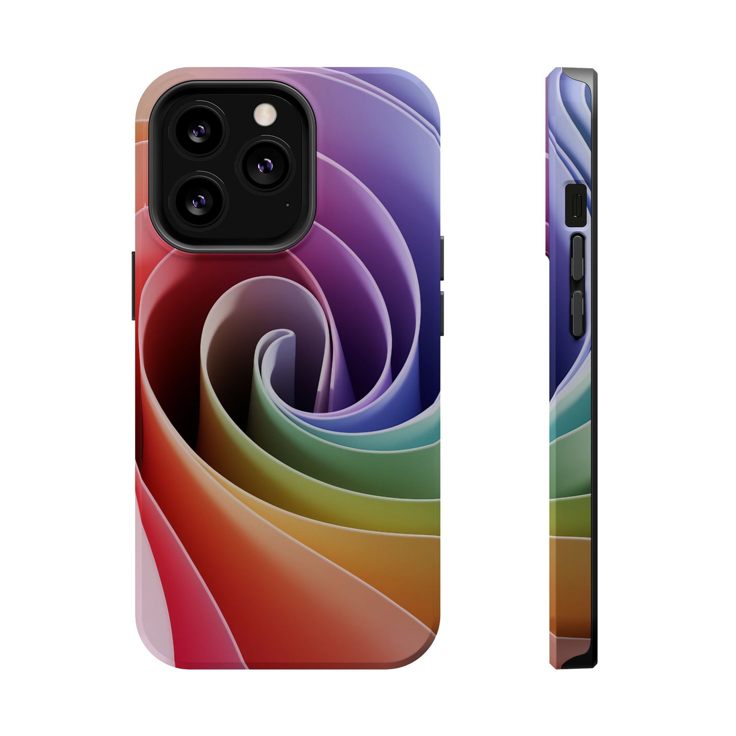 Twisted Rainbow Swirl Design iPhone Tough Case