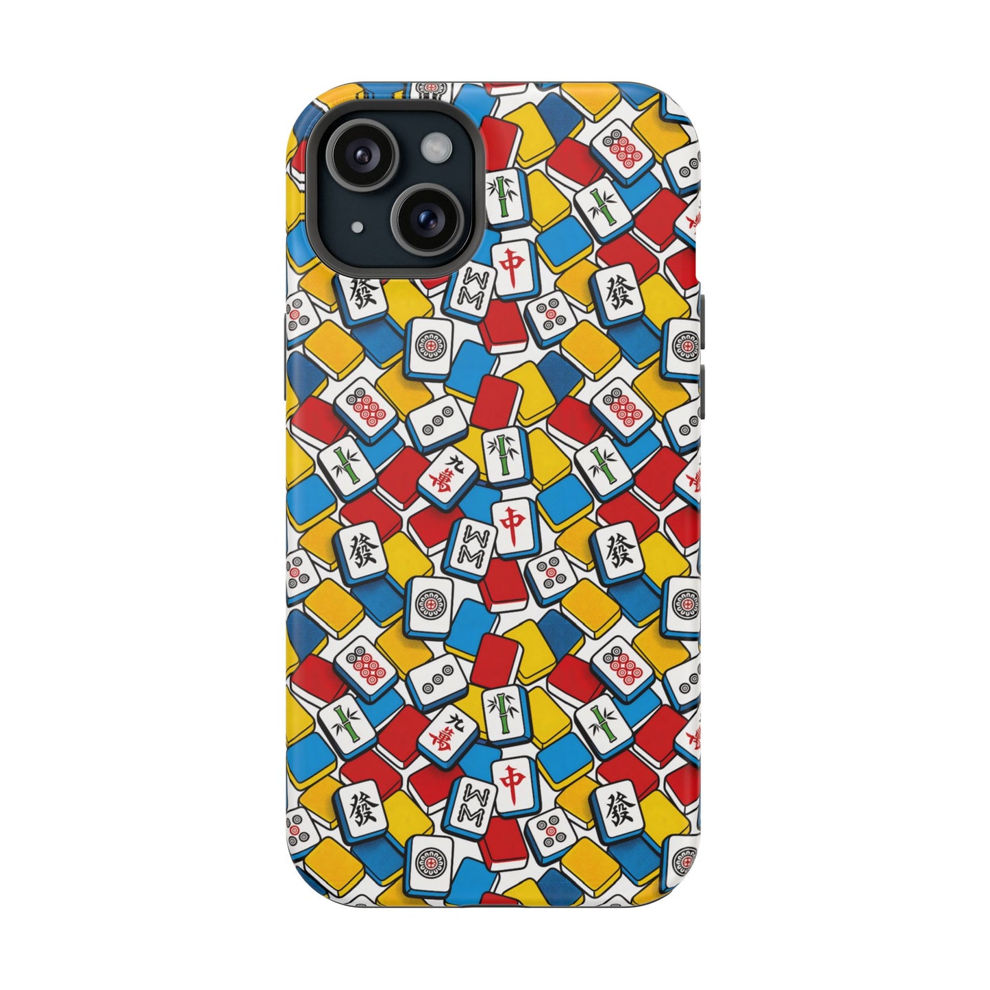 Mahjong-Inspired Vibrant iPhone Case — Magnetic Impact-Resistant