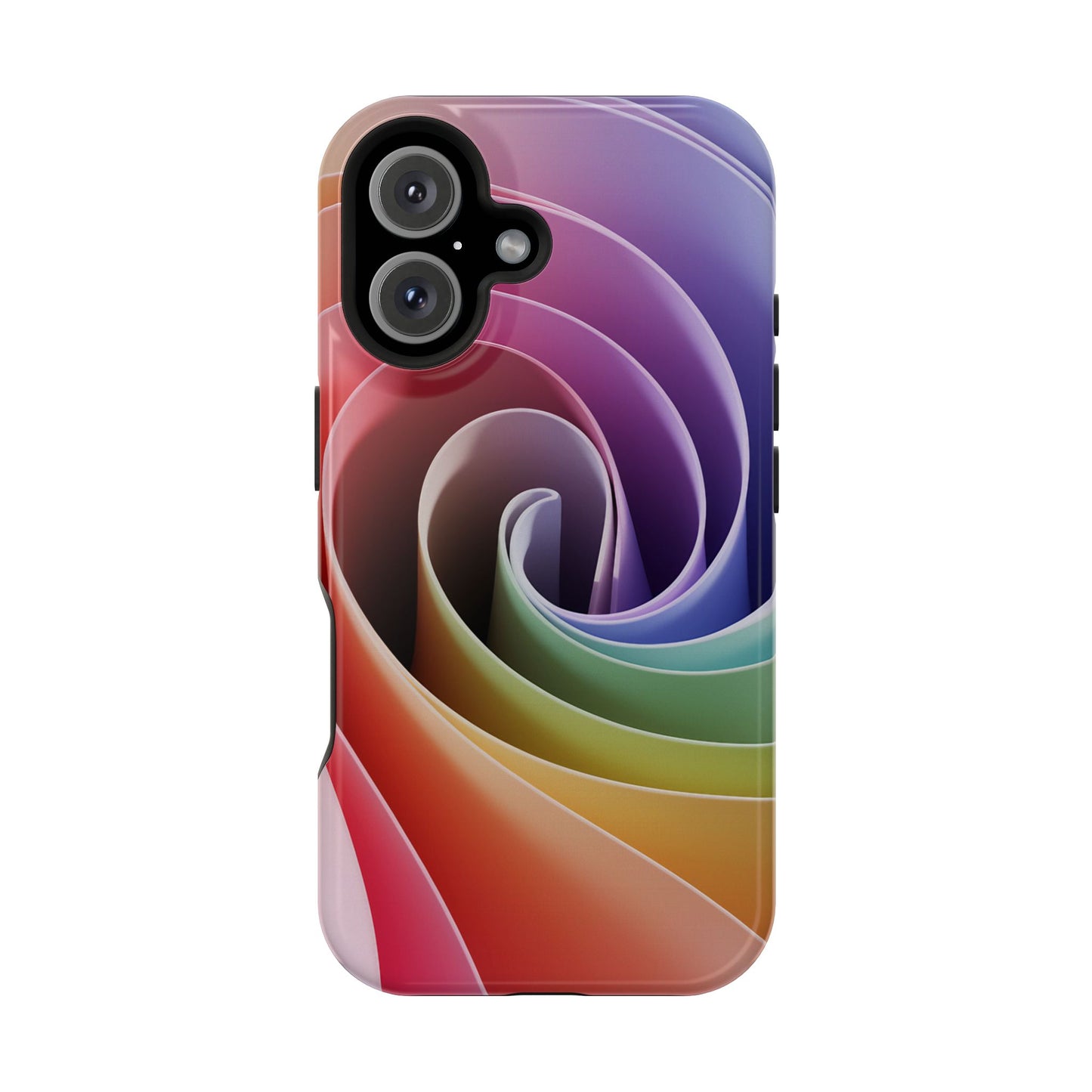 Twisted Rainbow Swirl Design iPhone Tough Case