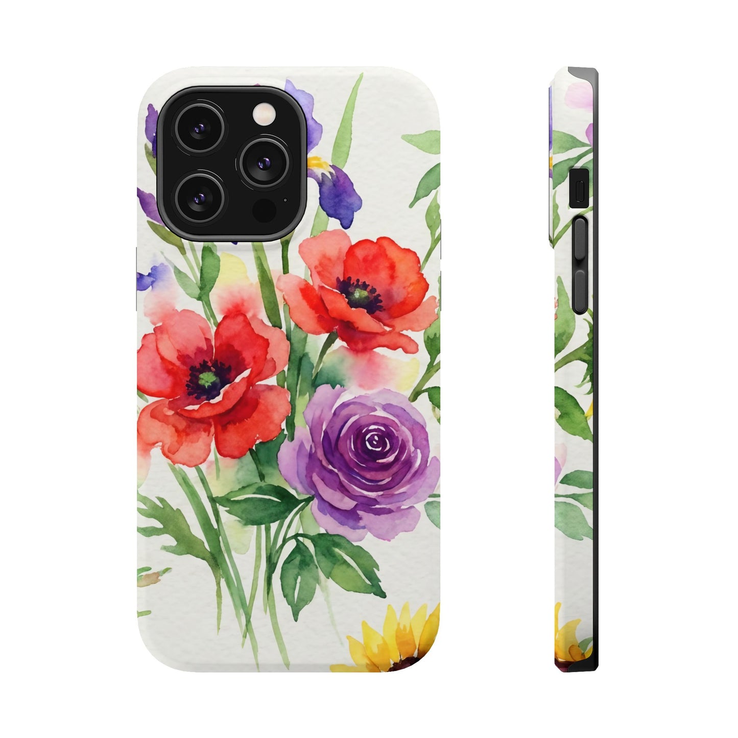 iPhone Case — Watercolor Bouquet Magnetic Impact-Resistant Case