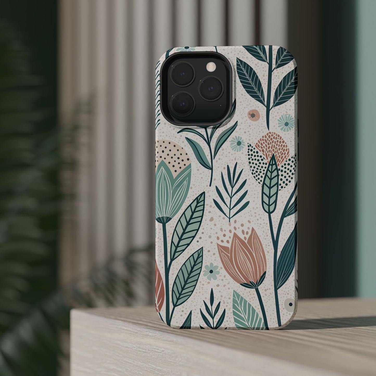 Swedish Inspired Floral design iPhone Tough Case