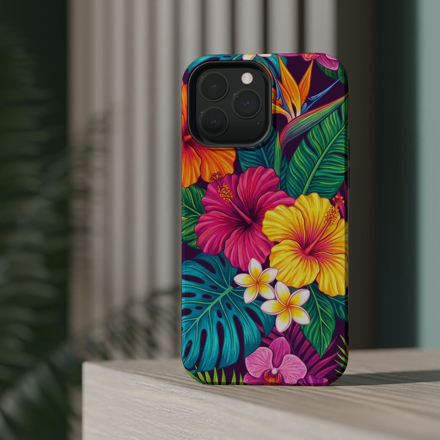 Vibrant Tropical iPhone Tough Case — Magnetic Impact-Resistant