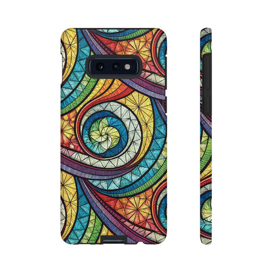 Stained Glass Rainbow Swirl Design Samsung Tough Case
