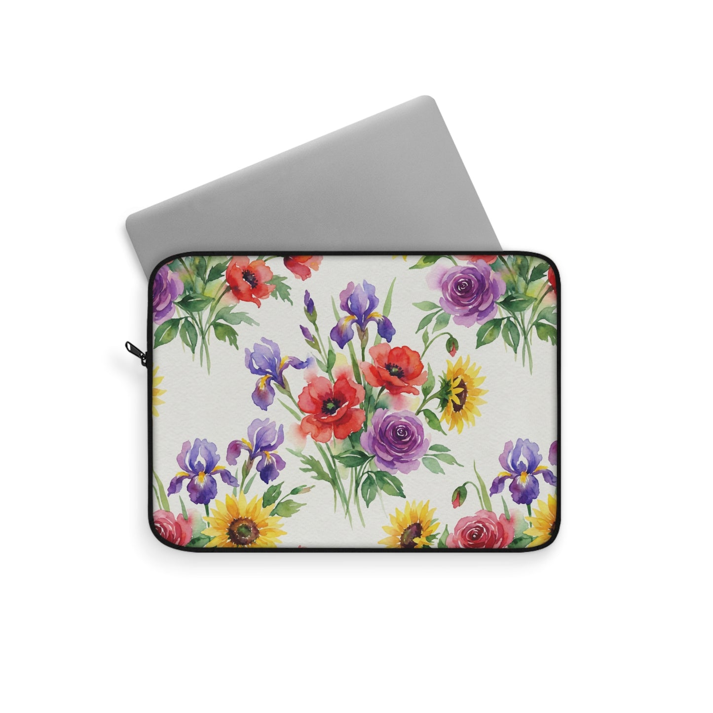 Watercolor Bouquet Laptop Sleeve — Floral Laptop Case