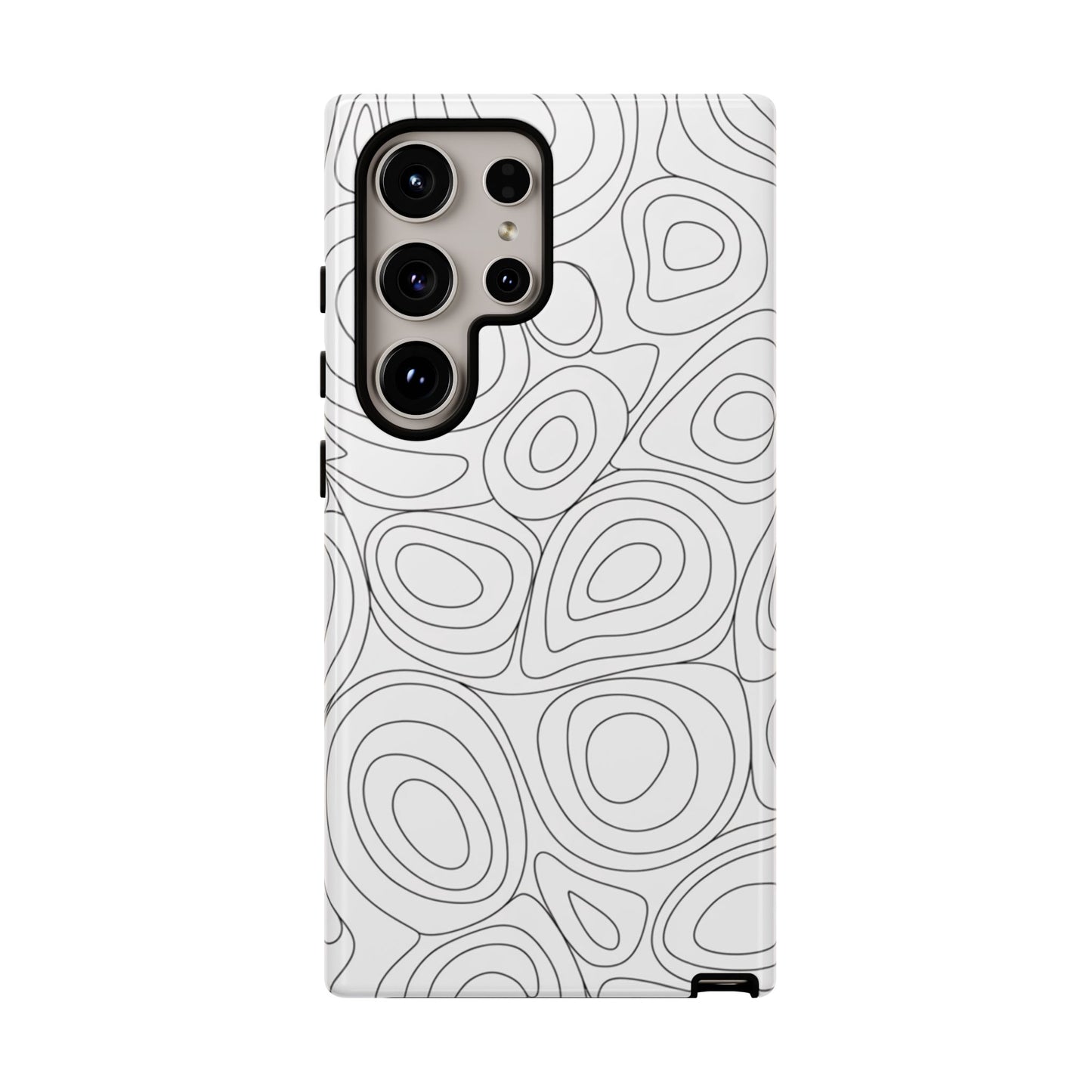 Black and White Abstract Circle Design Samsung Case