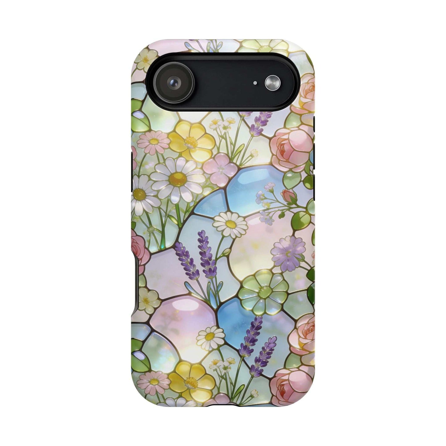 Stained Glass Floral iPhone Case — Magnetic Impact-Resistant