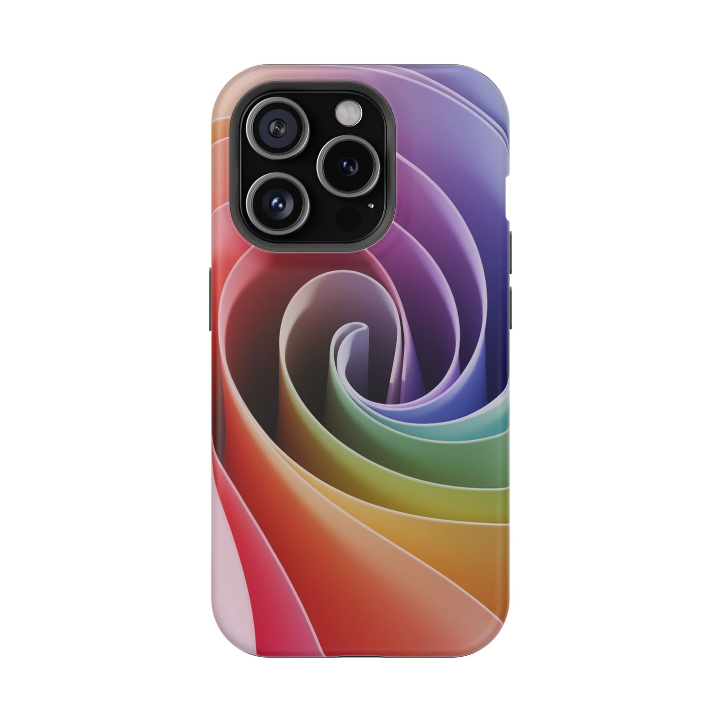 Twisted Rainbow Swirl Design iPhone Tough Case