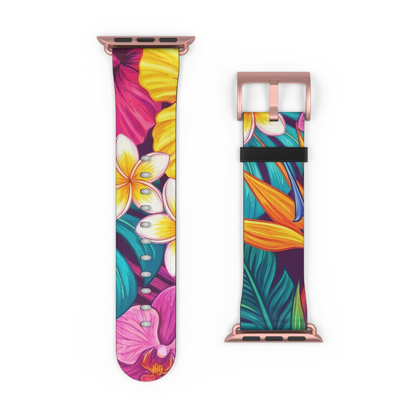 Vibrant Floral iWatch Band — Colorful Bloom Replacement Strap