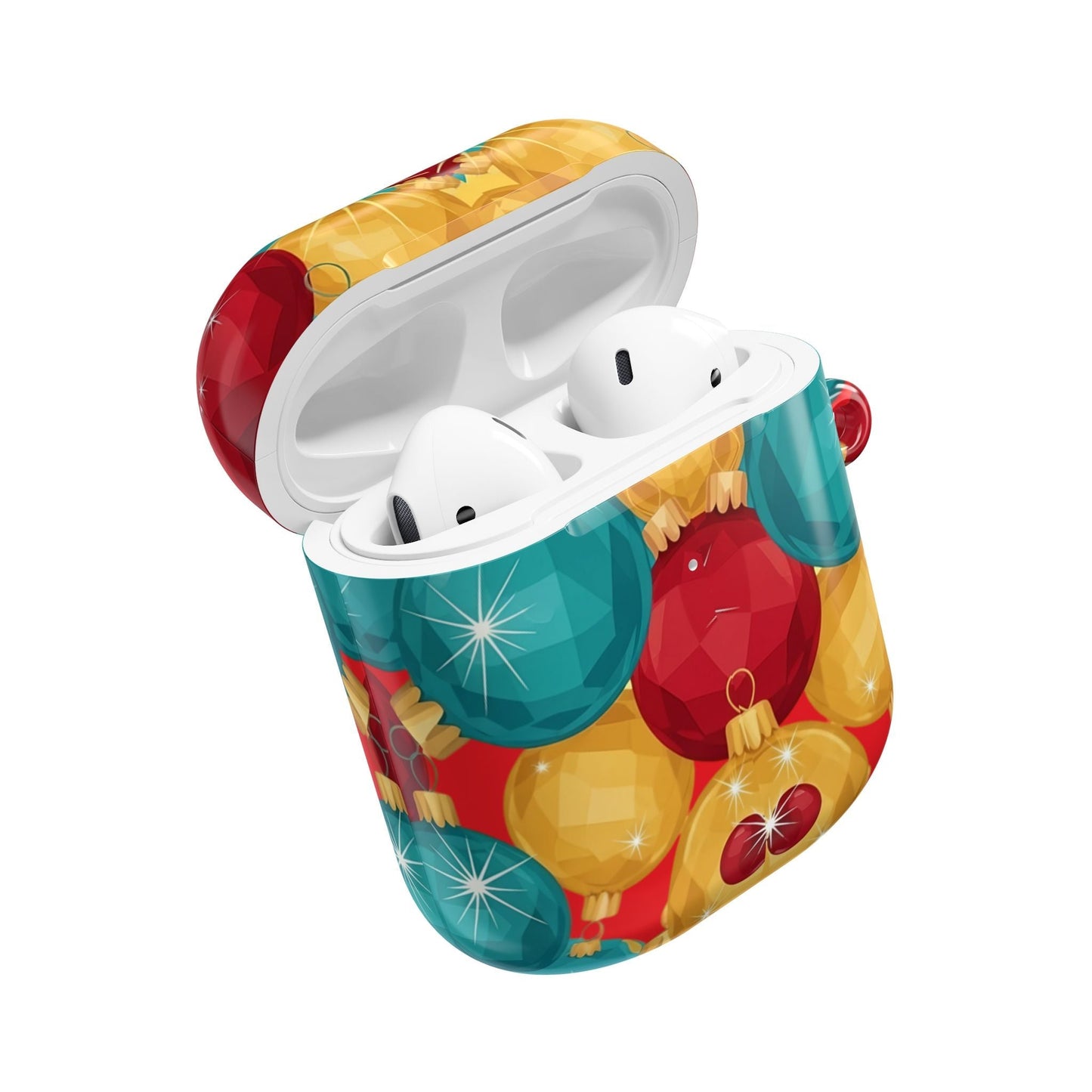 Christmas Tree Sparkle Bulb AirPod Case with colorful holiday ornament design for AirPods protection