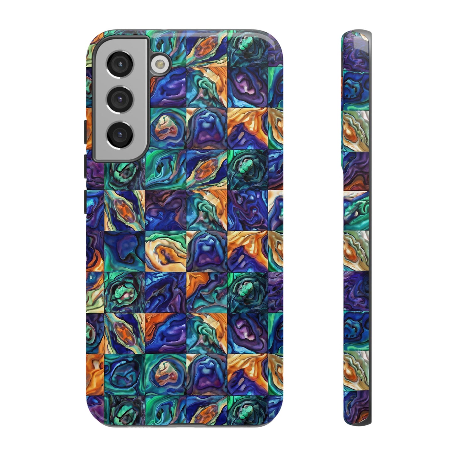 Abstract Purple & Green Sea Scape Samsung Phone Tough Case