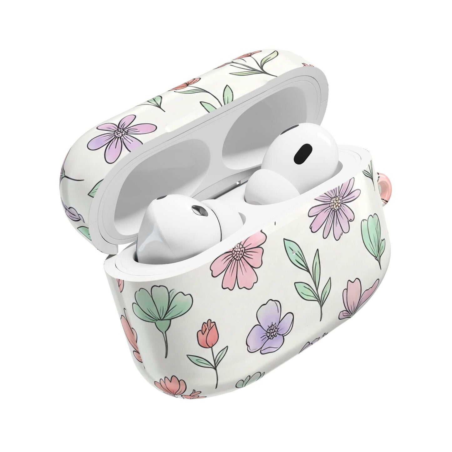 Floral AirPod Case — Artistic Botanical Protective Cover