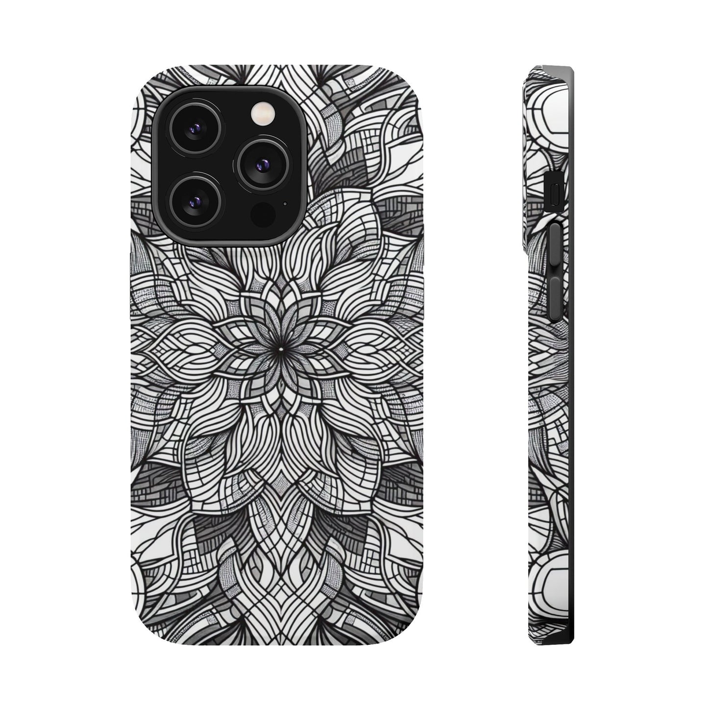 Black and White Art Explosion iPhone Tough Case