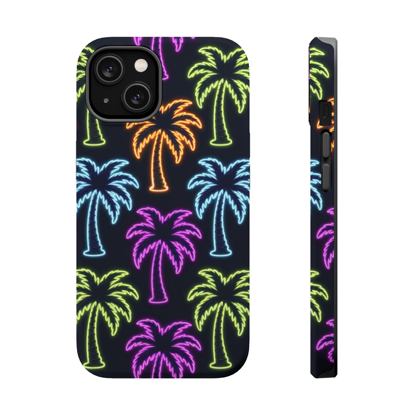 Neon Palm Tree iPhone Tough Case