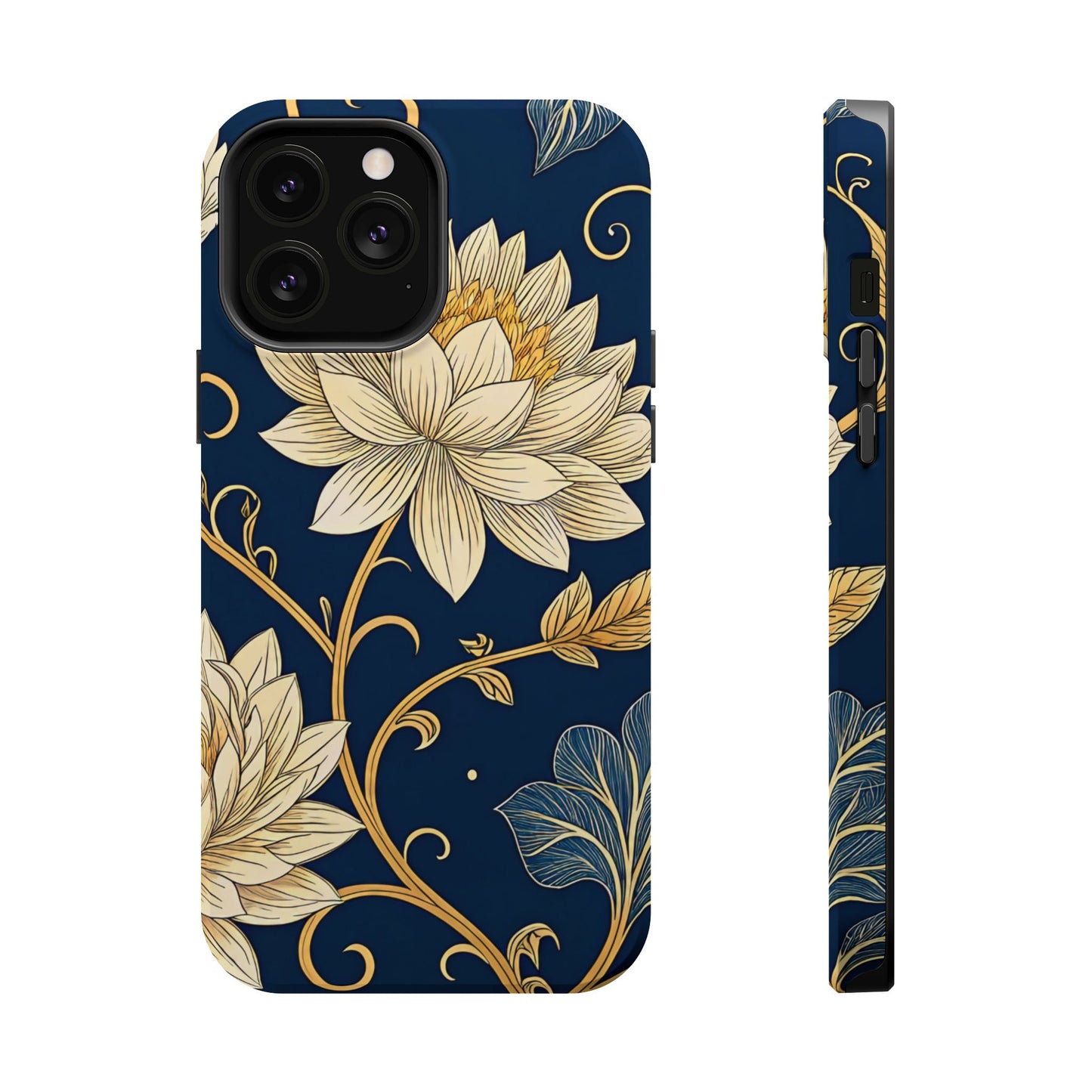 Golden Flower Design iPhone Tough Case