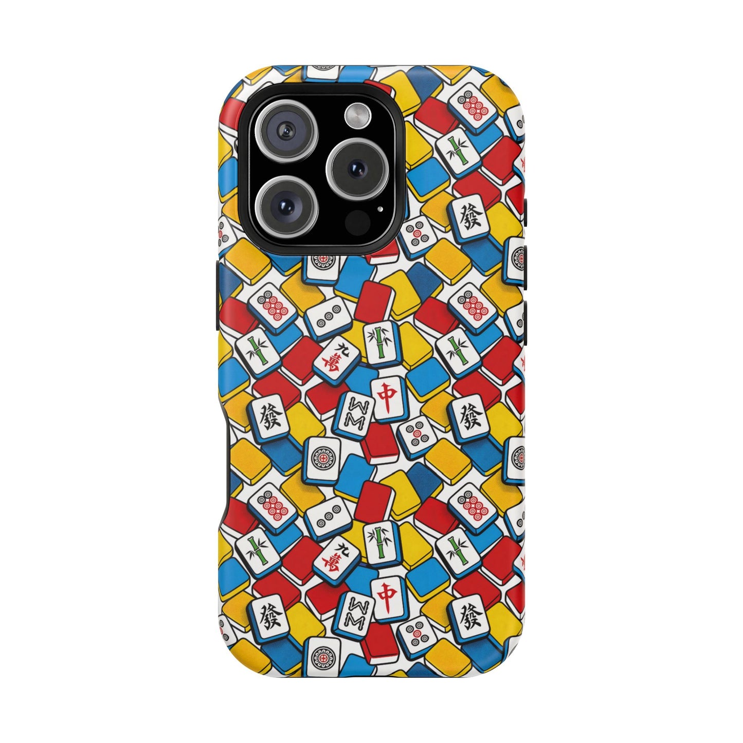 Mahjong-Inspired Vibrant iPhone Case — Magnetic Impact-Resistant