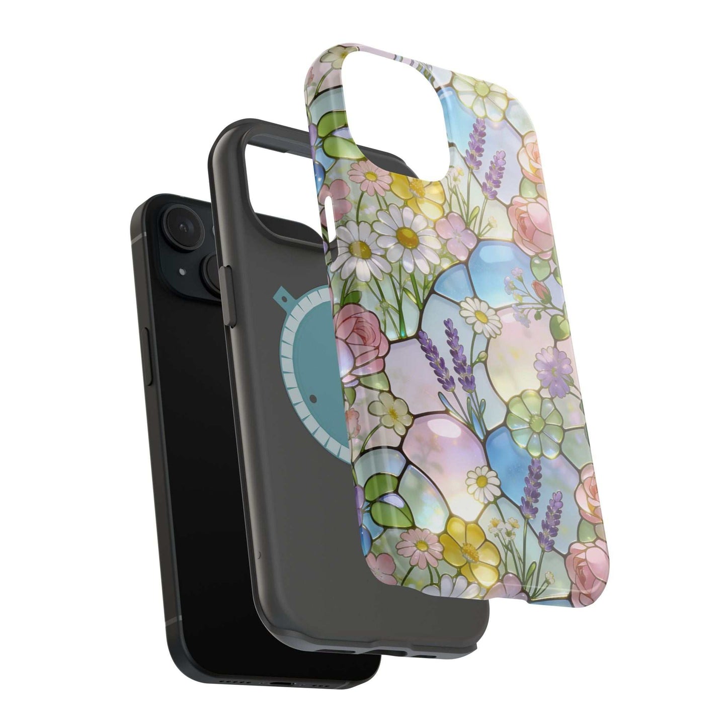 Stained Glass Floral iPhone Case — Magnetic Impact-Resistant